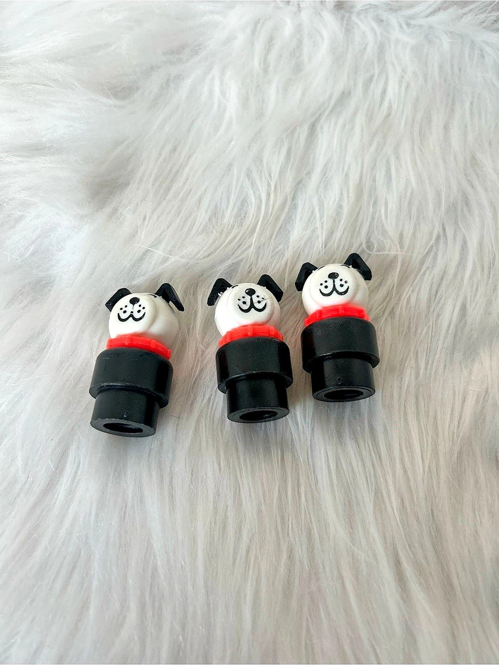 Vintage Little People Black and White Dog